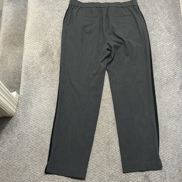 Ann Taylor Side Stripe Track Pants Gray Black Large - Picture 12 of 14